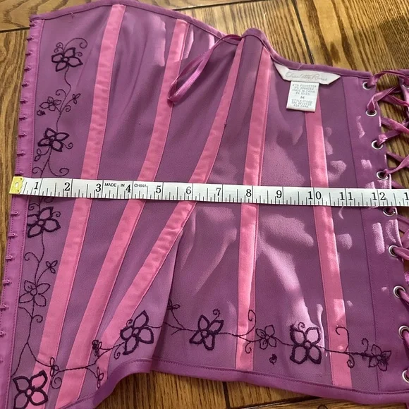 Charlotte Russe Plum Corset Top with Embroidery - Picture 8 of 9